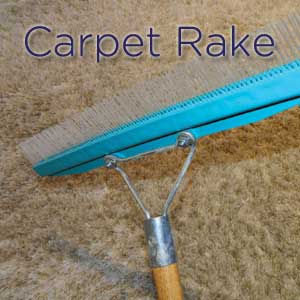 carpet grooming, carpet rake, carpet care